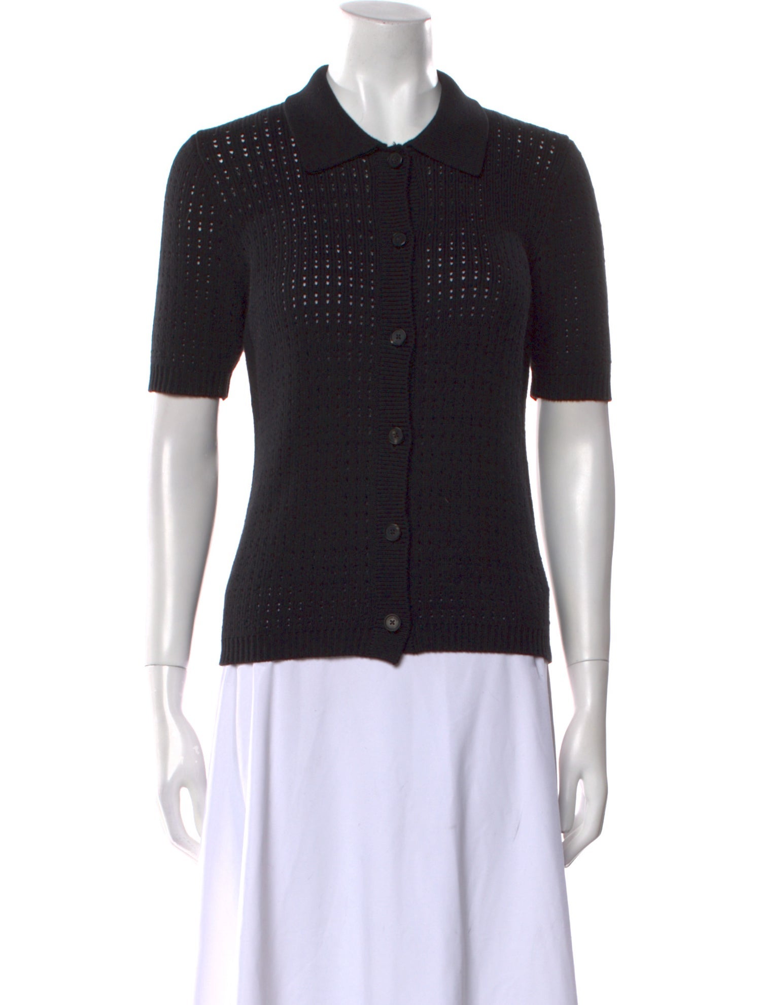 Anine Bing Short Sleeve Polo