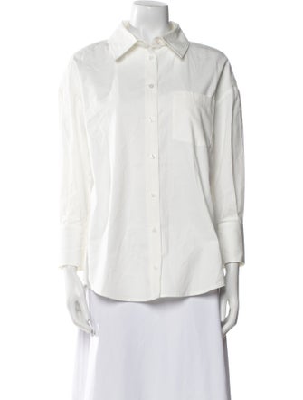 Anine Bing Three-Quarter Sleeve Button-Up Top