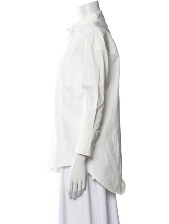 Anine Bing Three-Quarter Sleeve Button-Up Top