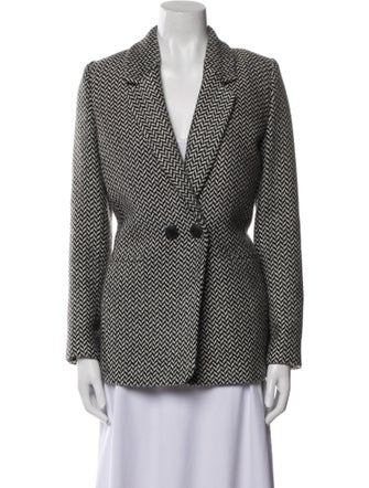 Anine Bing Tweed Pattern Blazer