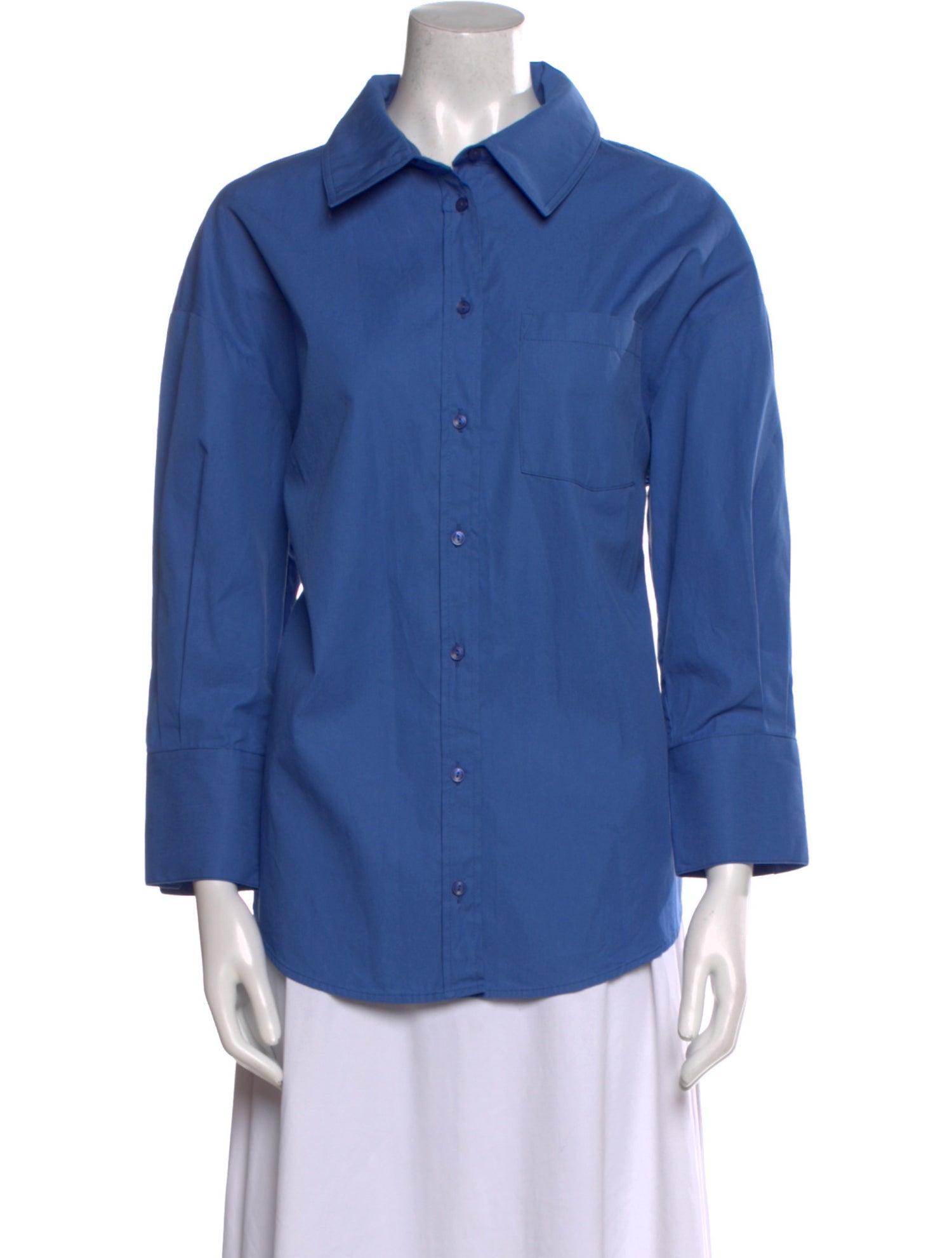 Anine Bing Three-Quarter Sleeve Button-Up Top