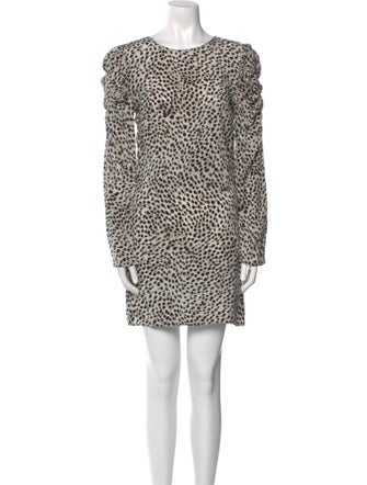 Anine Bing Animal Print Mini Dress