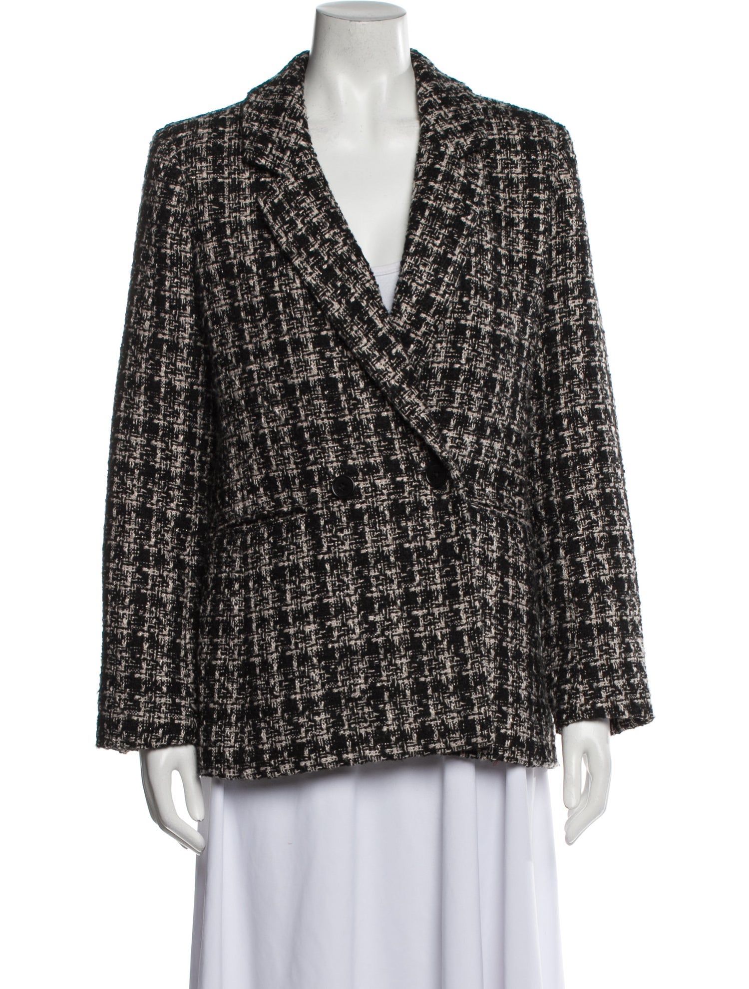 Anine Bing Tweed Pattern Blazer