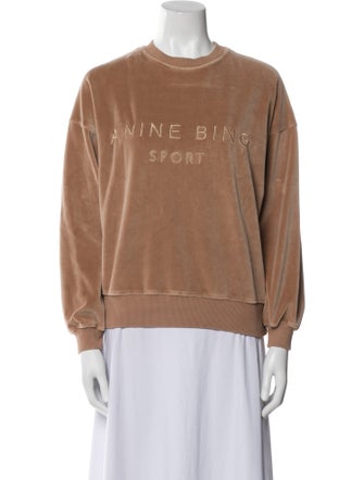 Anine Bing Graphic Print Crew Neck Sweatshirt