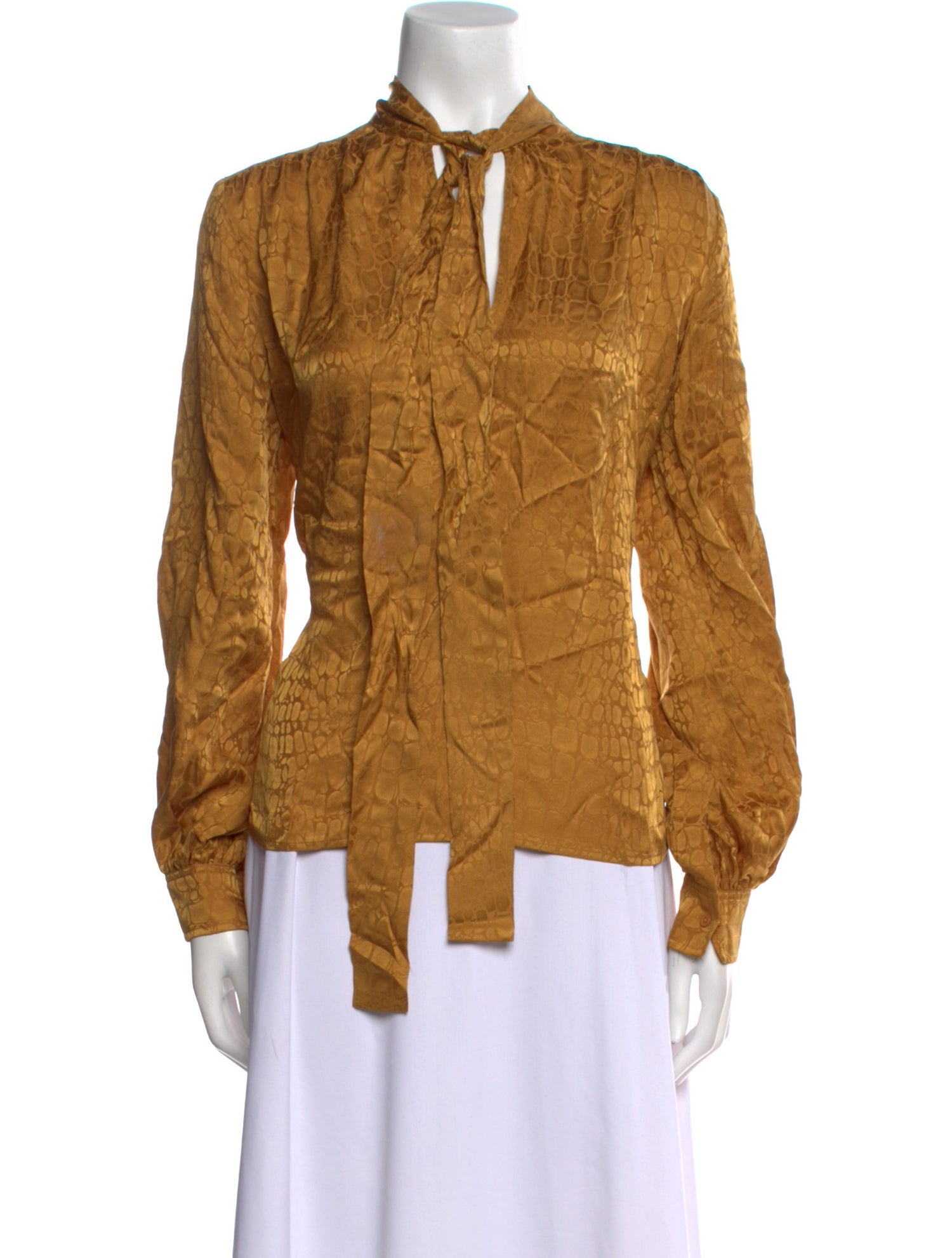 Anine Bing Silk V-Neck Blouse