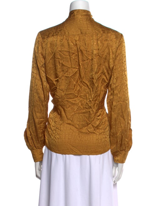 Anine Bing Silk V-Neck Blouse