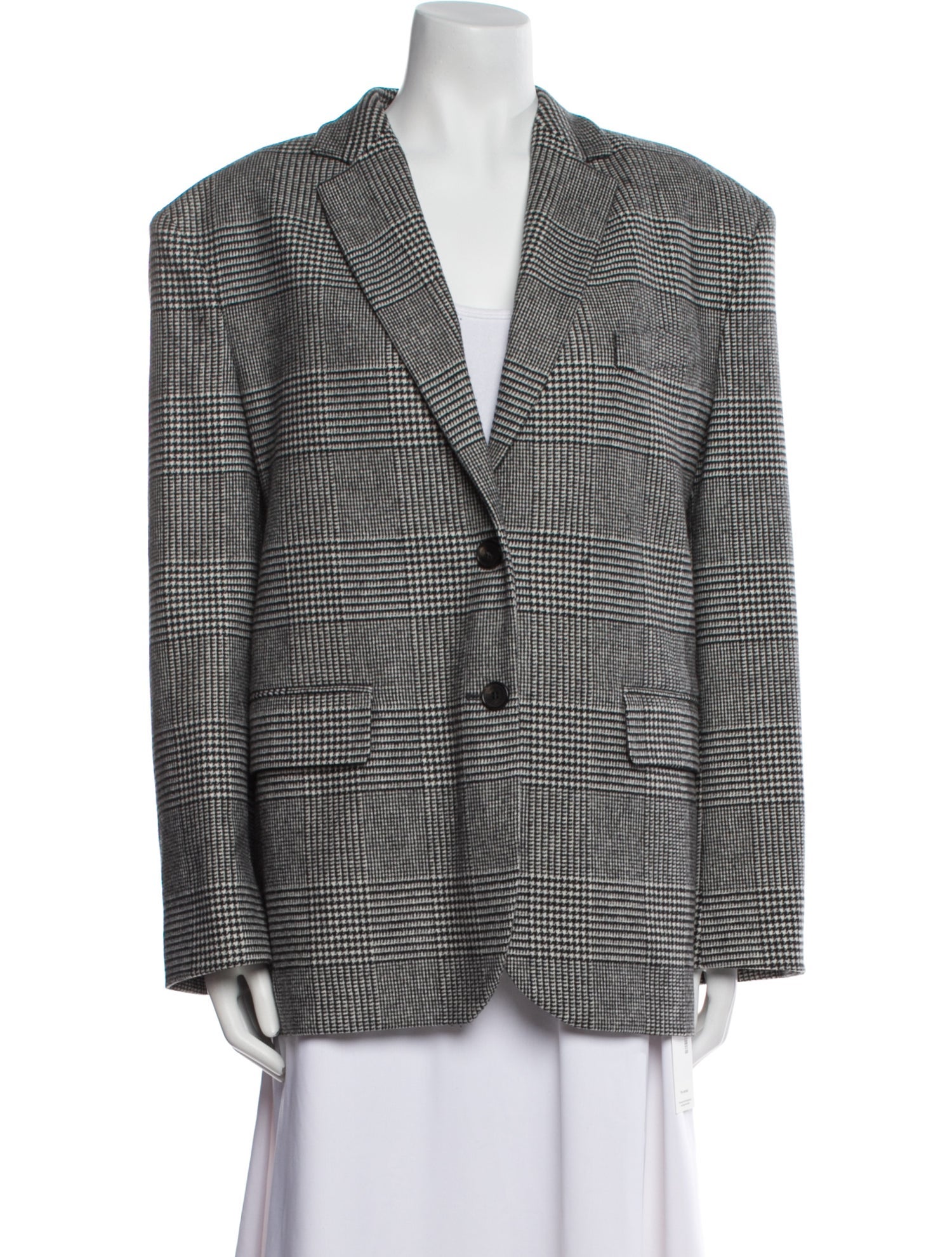 Anine Bing Houndstooth Print Blazer