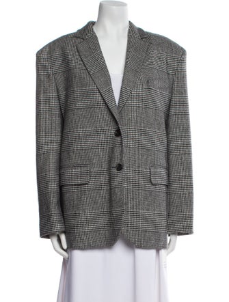 Anine Bing Houndstooth Print Blazer