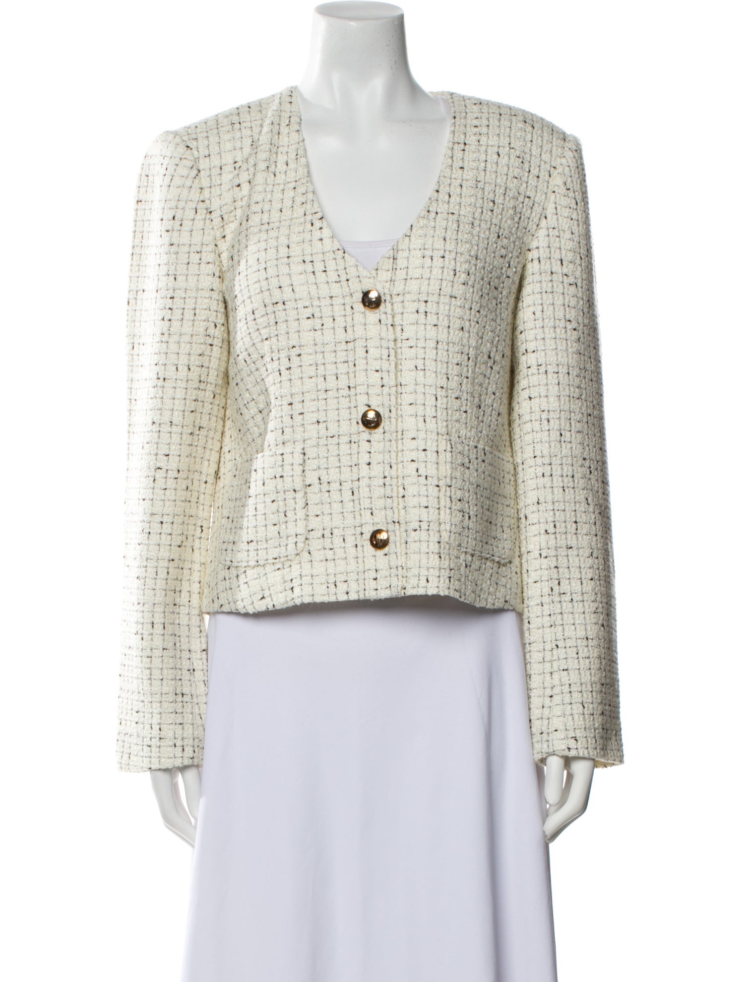 Anine Bing Tweed Pattern Evening Jacket