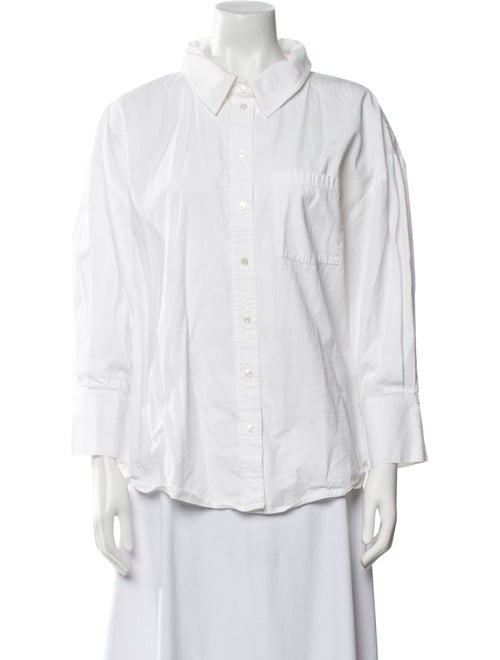 Anine Bing Three-Quarter Sleeve Button-Up Top