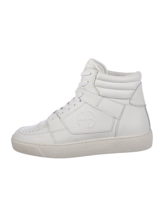 Anine Bing Leather Wedge Sneakers