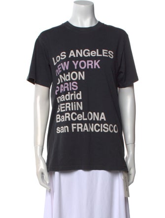 Anine Bing Graphic Print Crew Neck T-Shirt