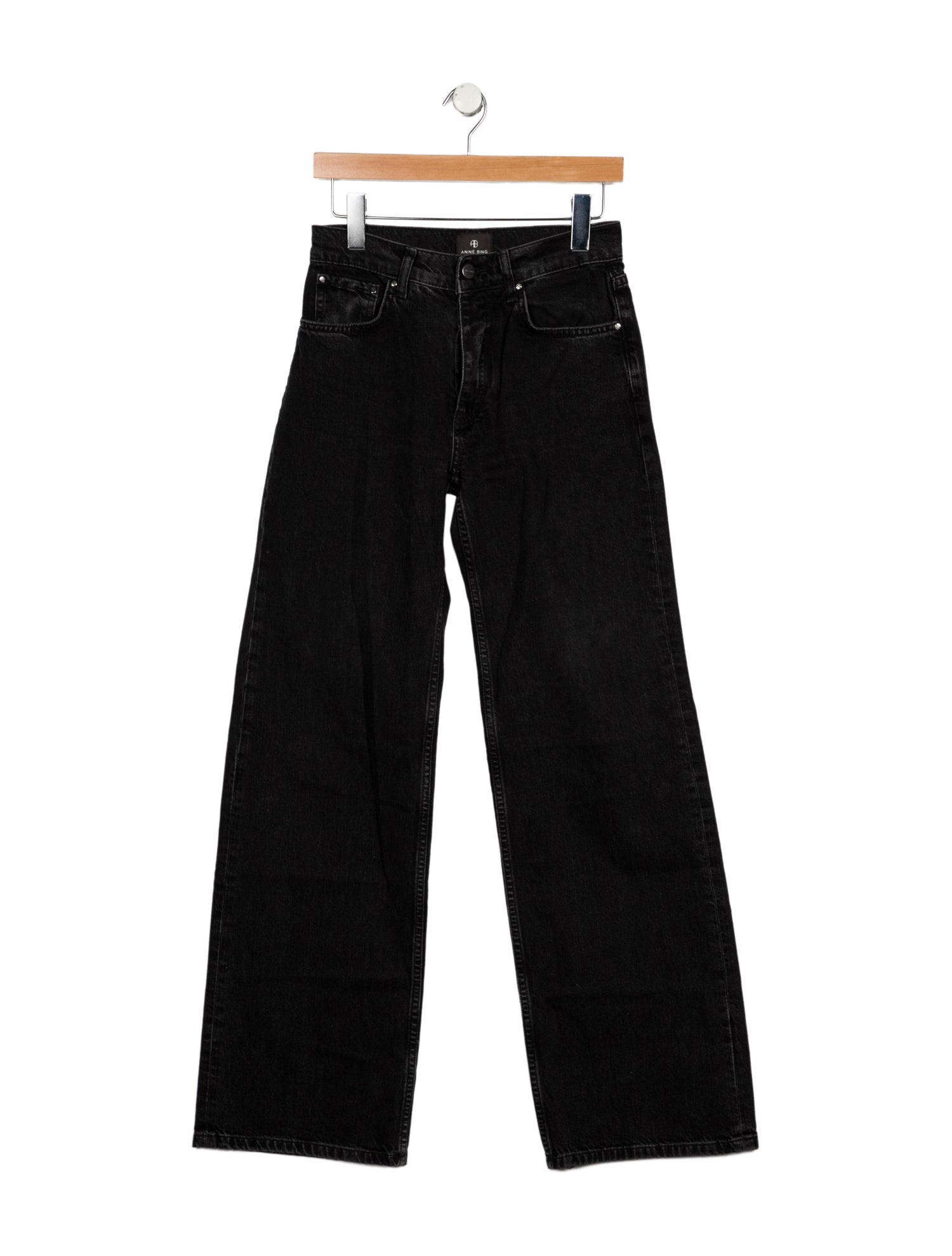 Anine Bing Mid-Rise Wide Leg Jeans
