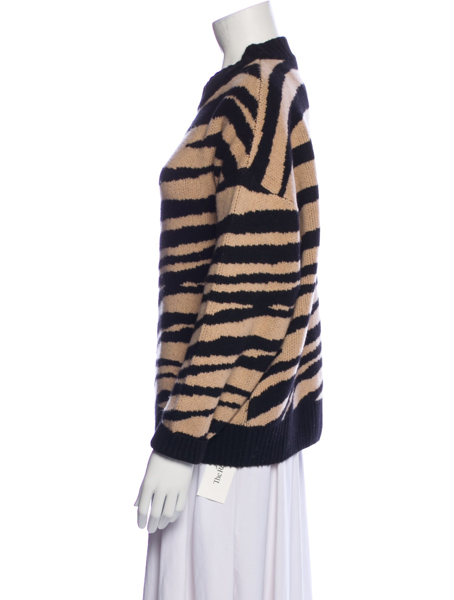 Anine Bing Cashmere Animal Print Sweater