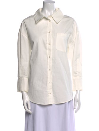 Anine Bing Long Sleeve Button-Up Top