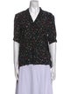 Anine Bing Silk Floral Print Blouse