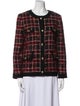 Anine Bing Wool Plaid Print Evening Jacket