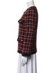Anine Bing Wool Plaid Print Evening Jacket