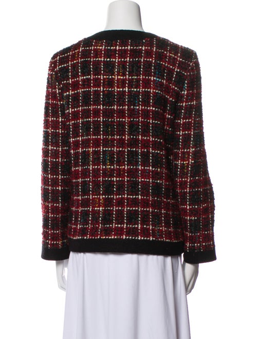 Anine Bing Wool Plaid Print Evening Jacket