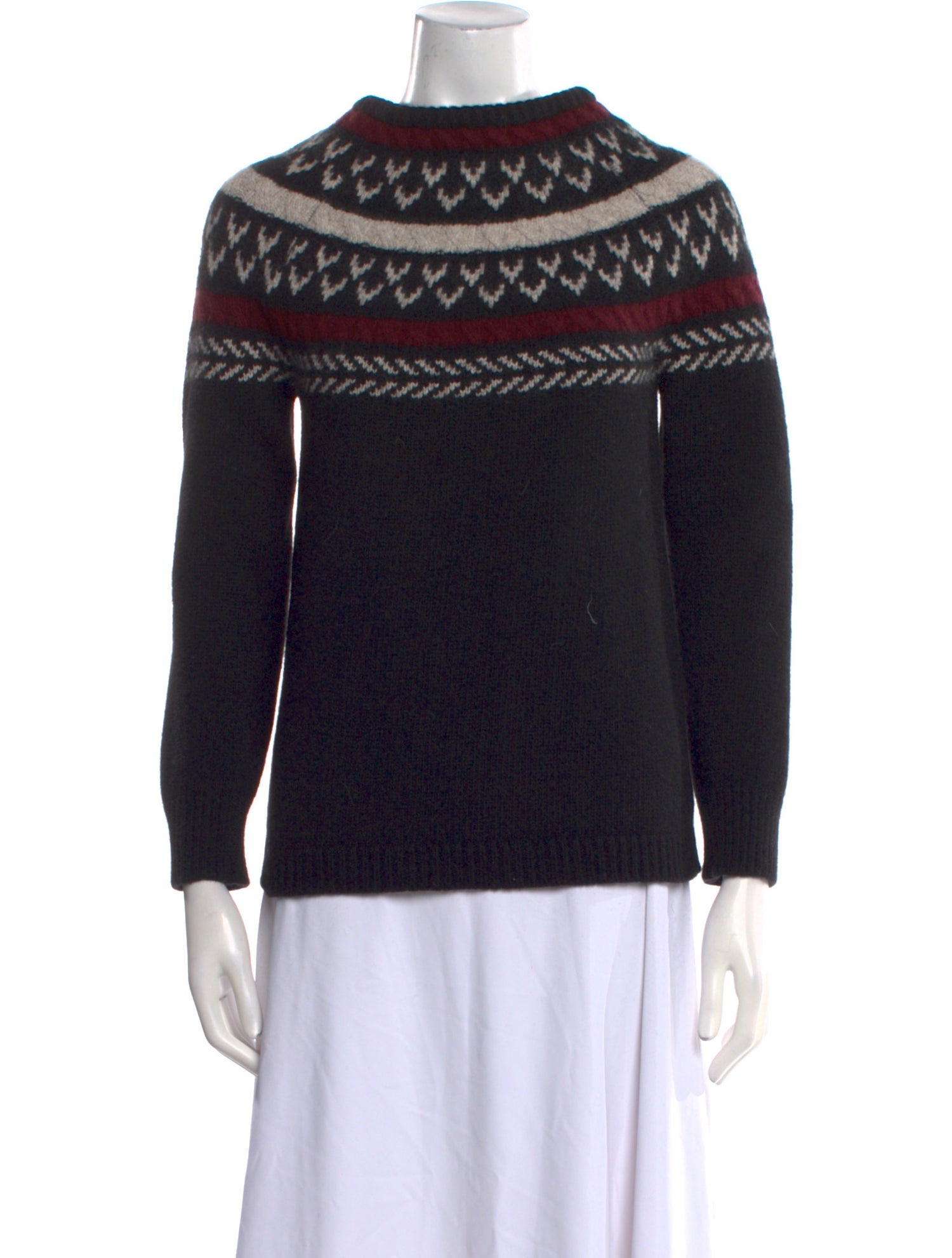 Anine Bing Lambswool Printed Sweater