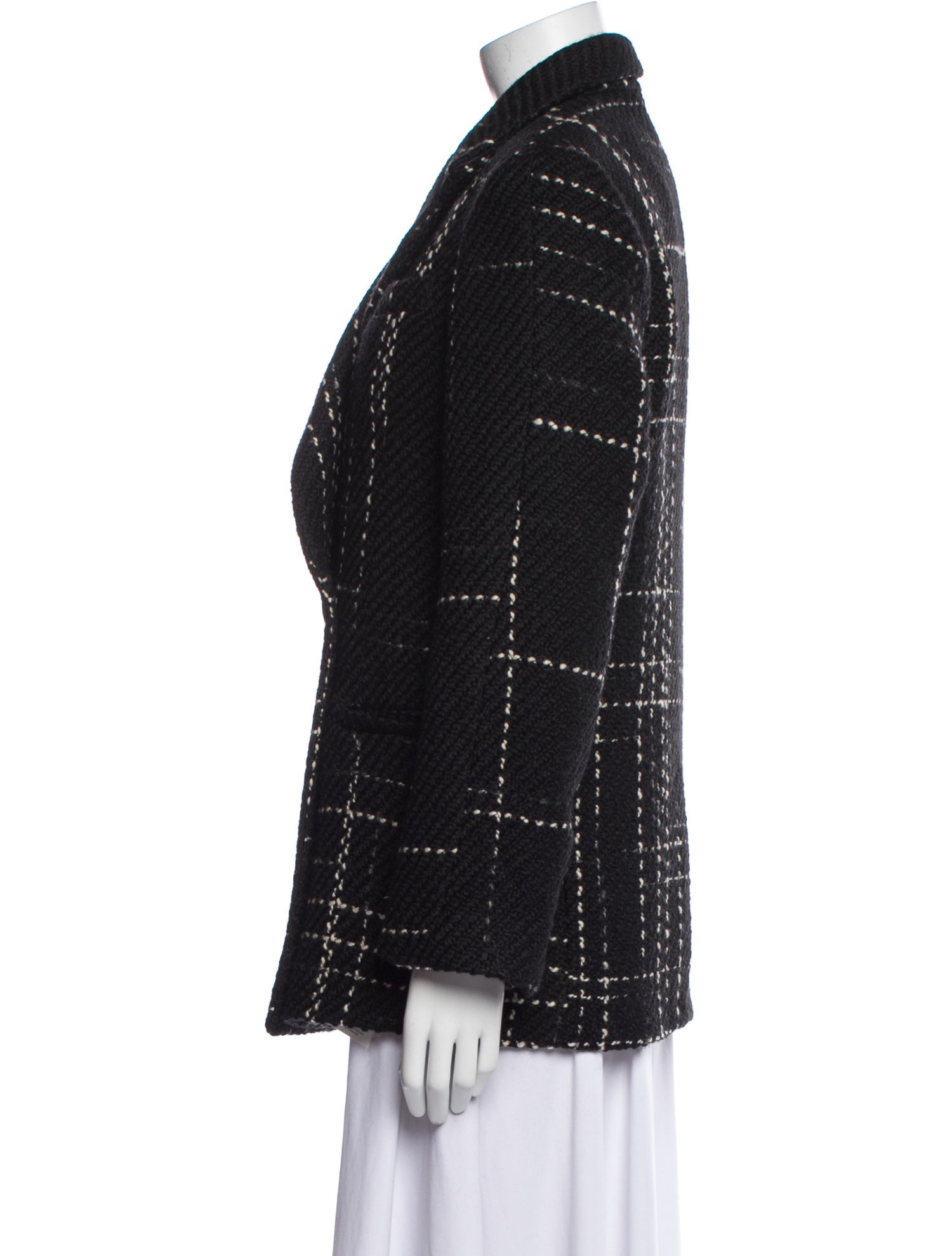 Anine Bing Wool Plaid Print Peacoat w/ Tags