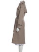 Anine Bing Houndstooth Print Trench Coat