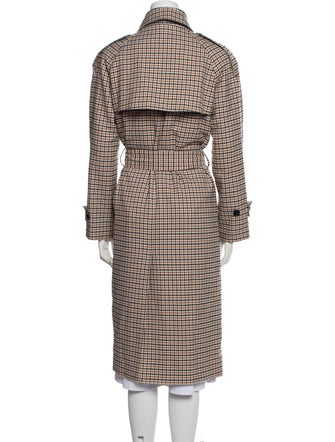 Anine Bing Houndstooth Print Trench Coat