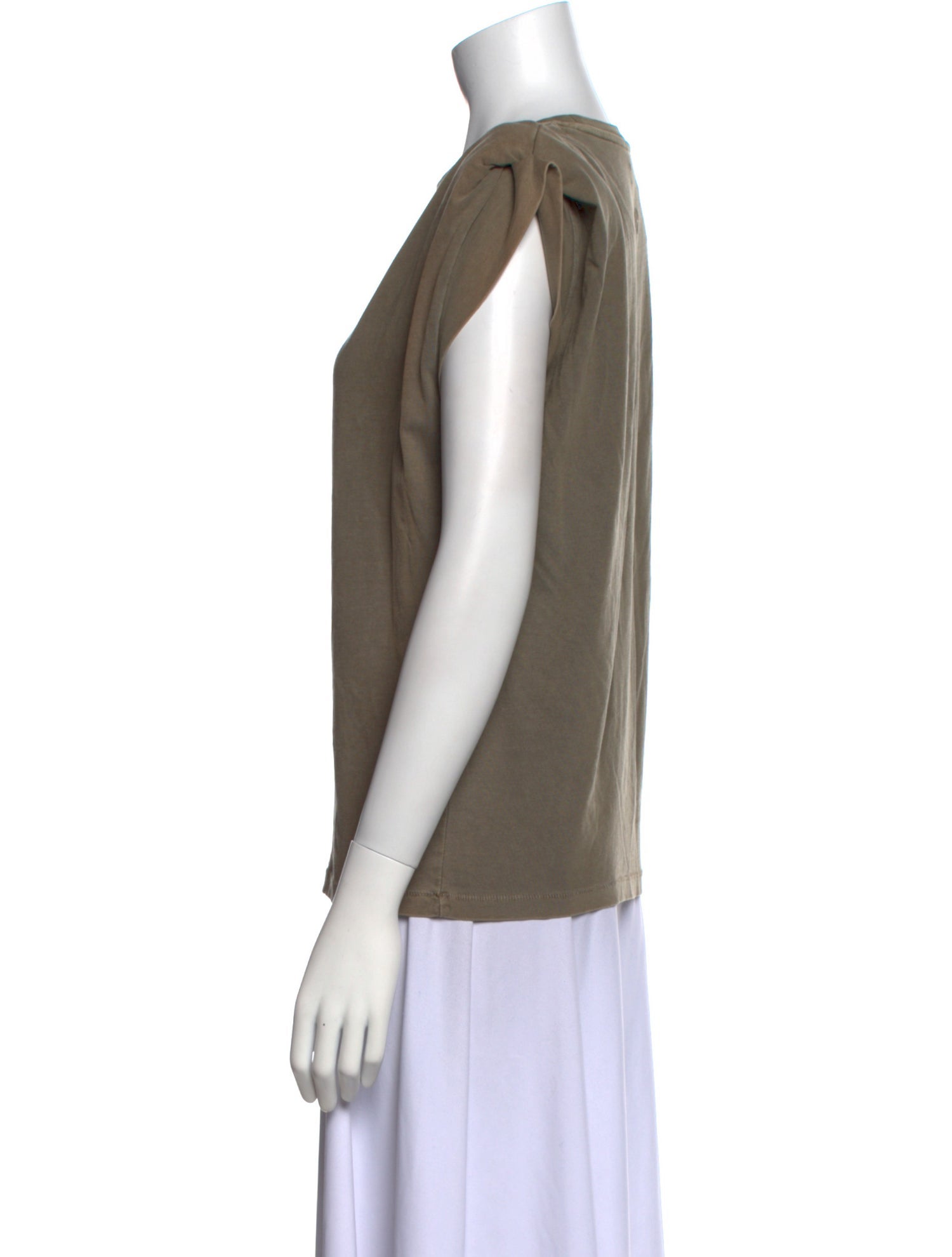 Anine Bing Bateau Neckline Short Sleeve Top