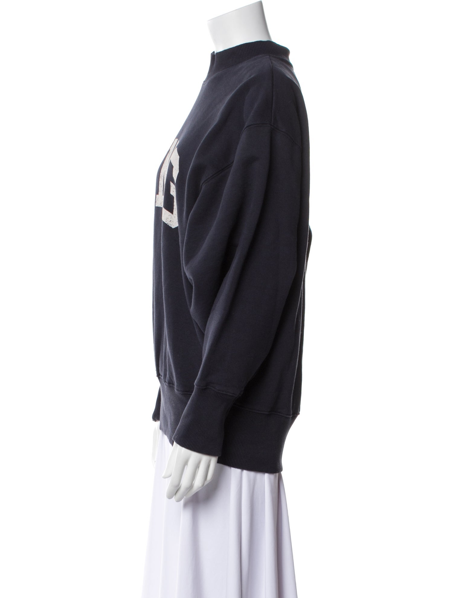 Anine Bing Graphic Print Crochet Trim Sweatpants