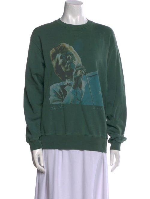 Anine Bing Graphic Print Crew Neck Sweatshirt