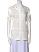 Anine Bing Short Sleeve Button-Up Top