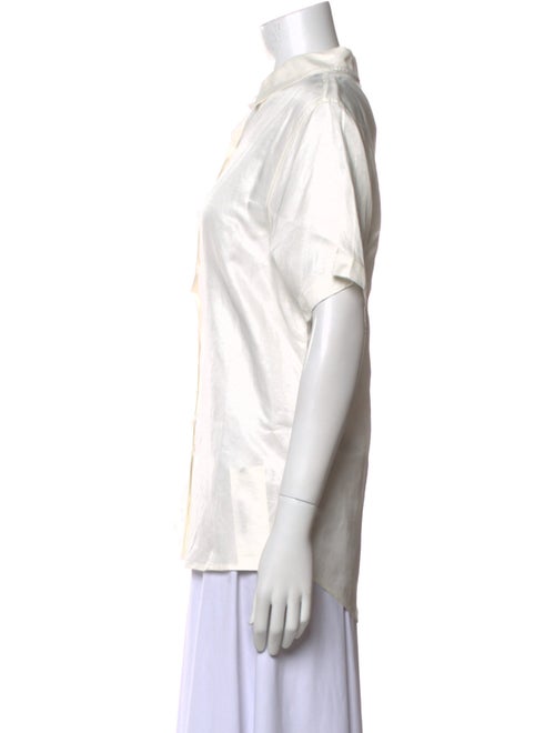 Anine Bing Short Sleeve Button-Up Top