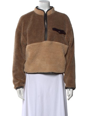 Anine Bing Colorblock Pattern Mock Neck Sweater