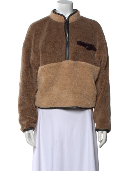 Anine Bing Colorblock Pattern Mock Neck Sweater