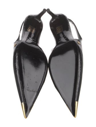 Anine Bing Embossed Leather Slingback Pumps