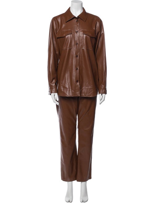 Anine Bing Pleated Accents Pant Set