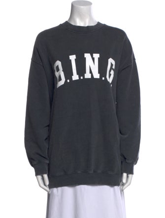 Anine Bing Graphic Print Crew Neck Sweatshirt