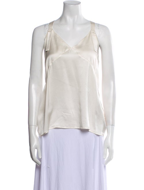 Anine Bing Silk V-Neck Blouse