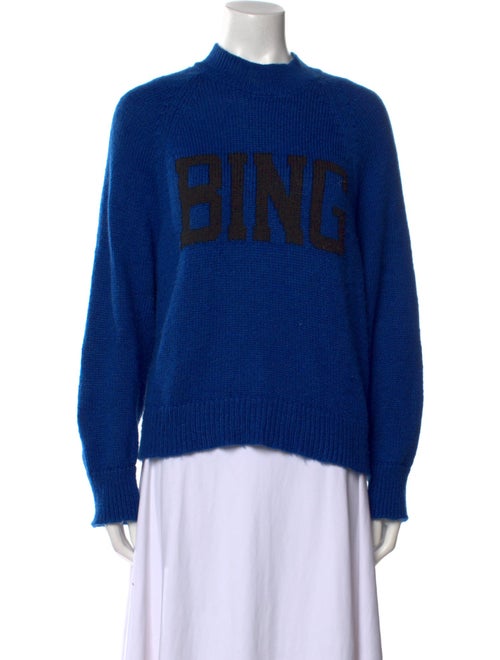 Anine Bing Merino Wool Graphic Print Sweater