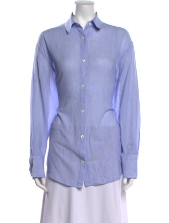 Anine Bing Long Sleeve Button-Up Top