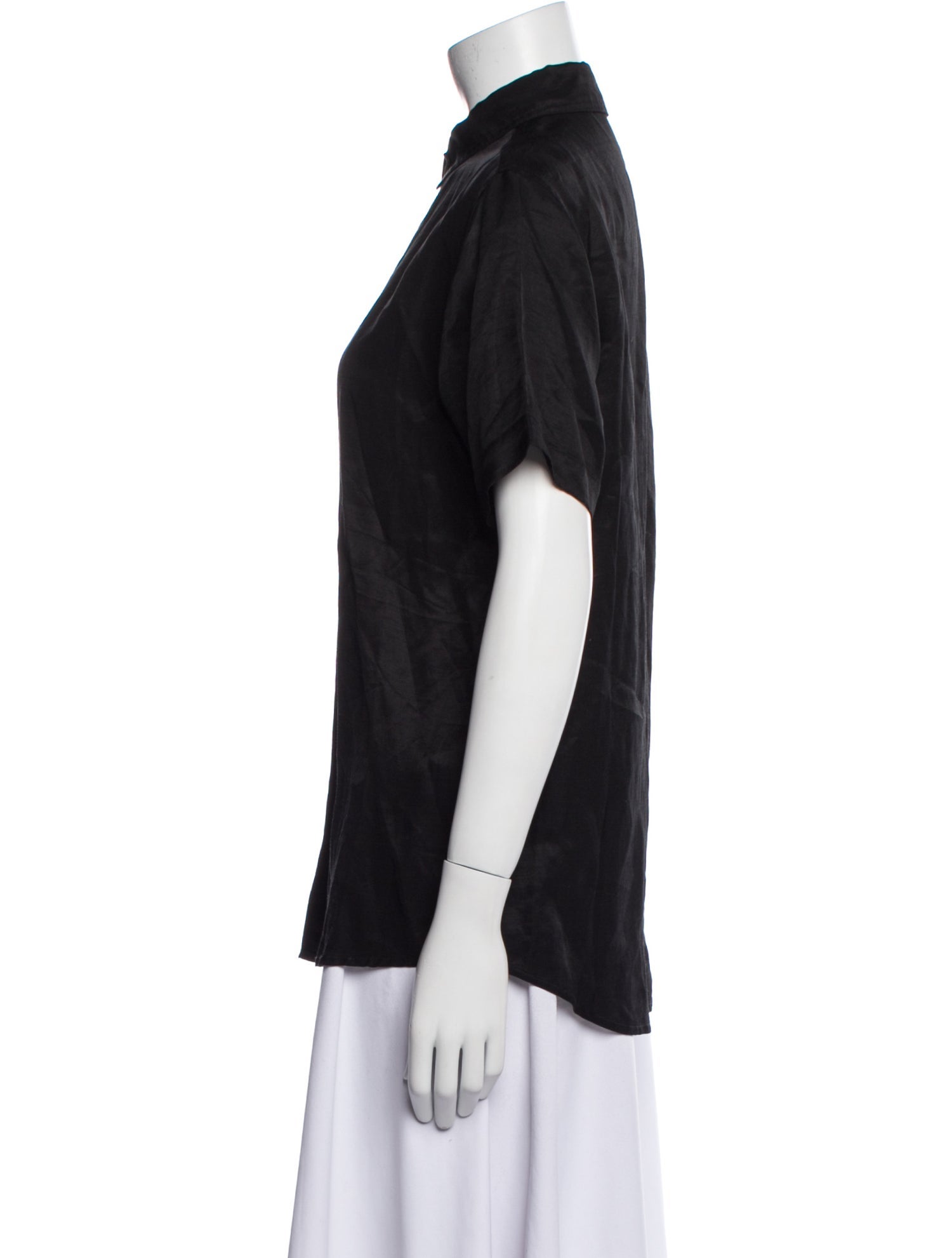 Anine Bing Short Sleeve Button-Up Top