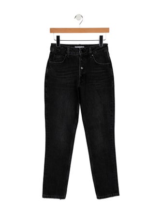 Anine Bing Mid-Rise Straight Leg Jeans
