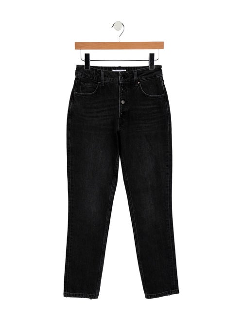 Anine Bing Mid-Rise Straight Leg Jeans