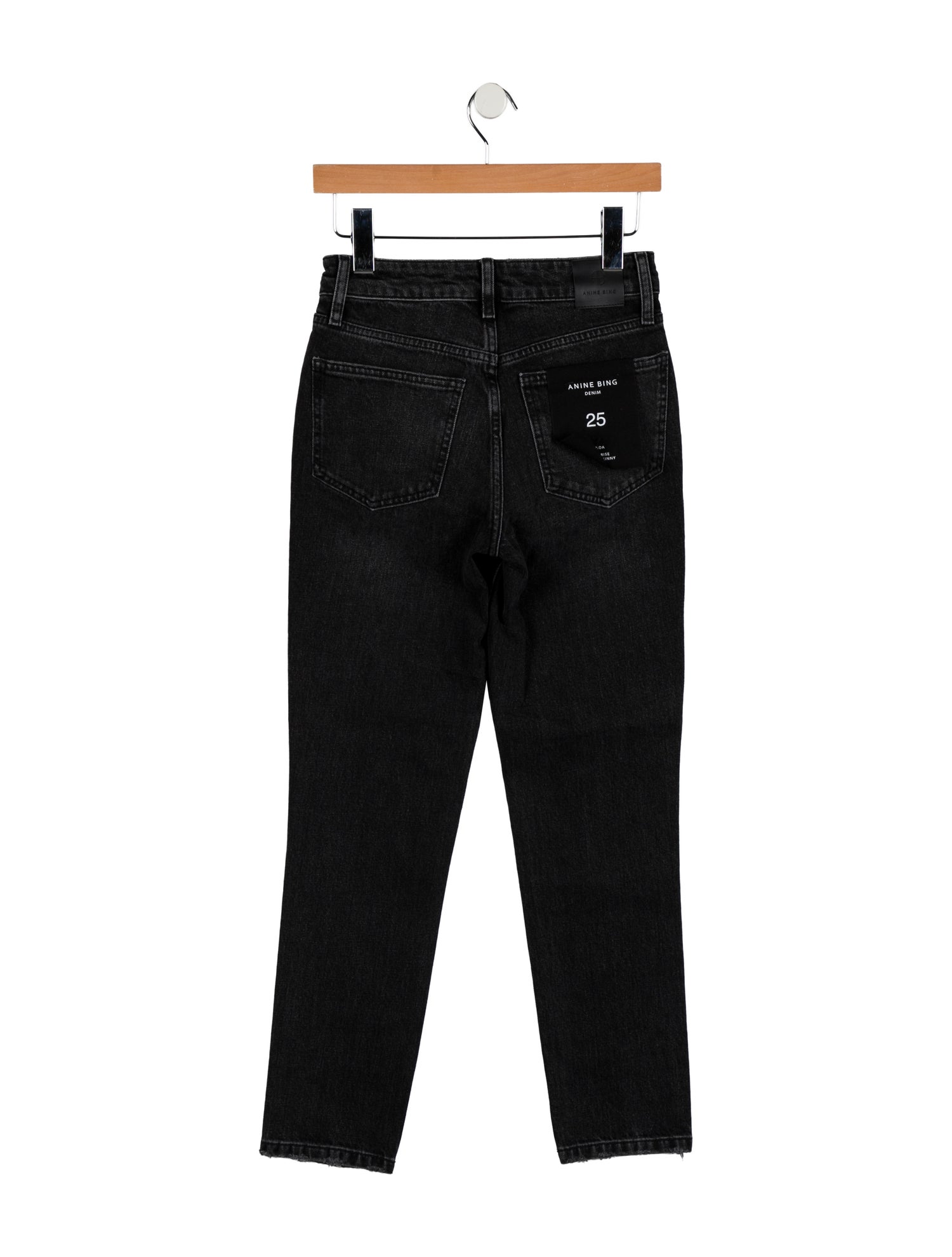 Anine Bing Mid-Rise Straight Leg Jeans