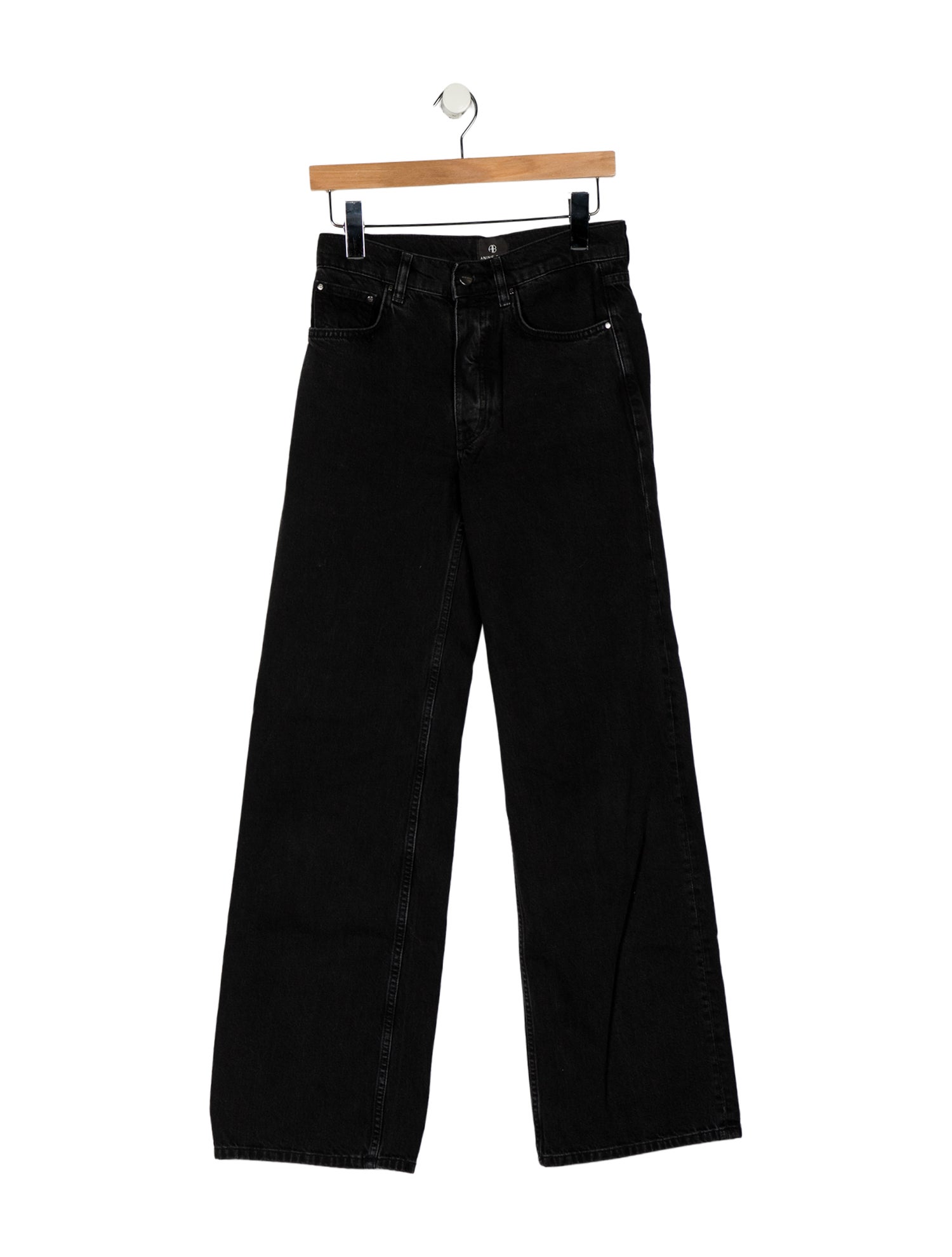Anine Bing Mid-Rise Straight Leg Jeans