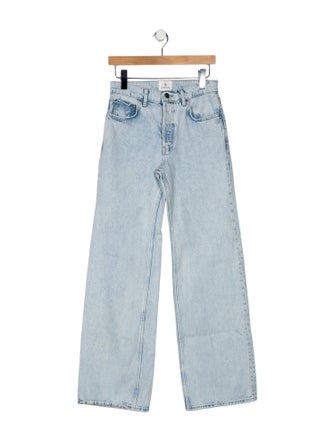 Anine Bing Mid-Rise Wide Leg Jeans