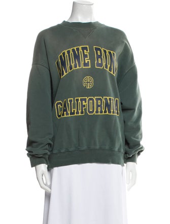 Anine Bing Graphic Print Distressed Accents Sweatpants