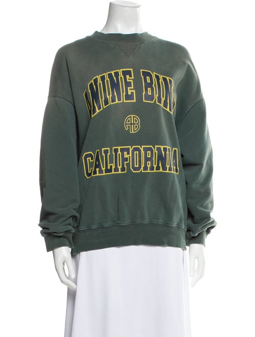 Anine Bing Graphic Print Distressed Accents Sweatpants