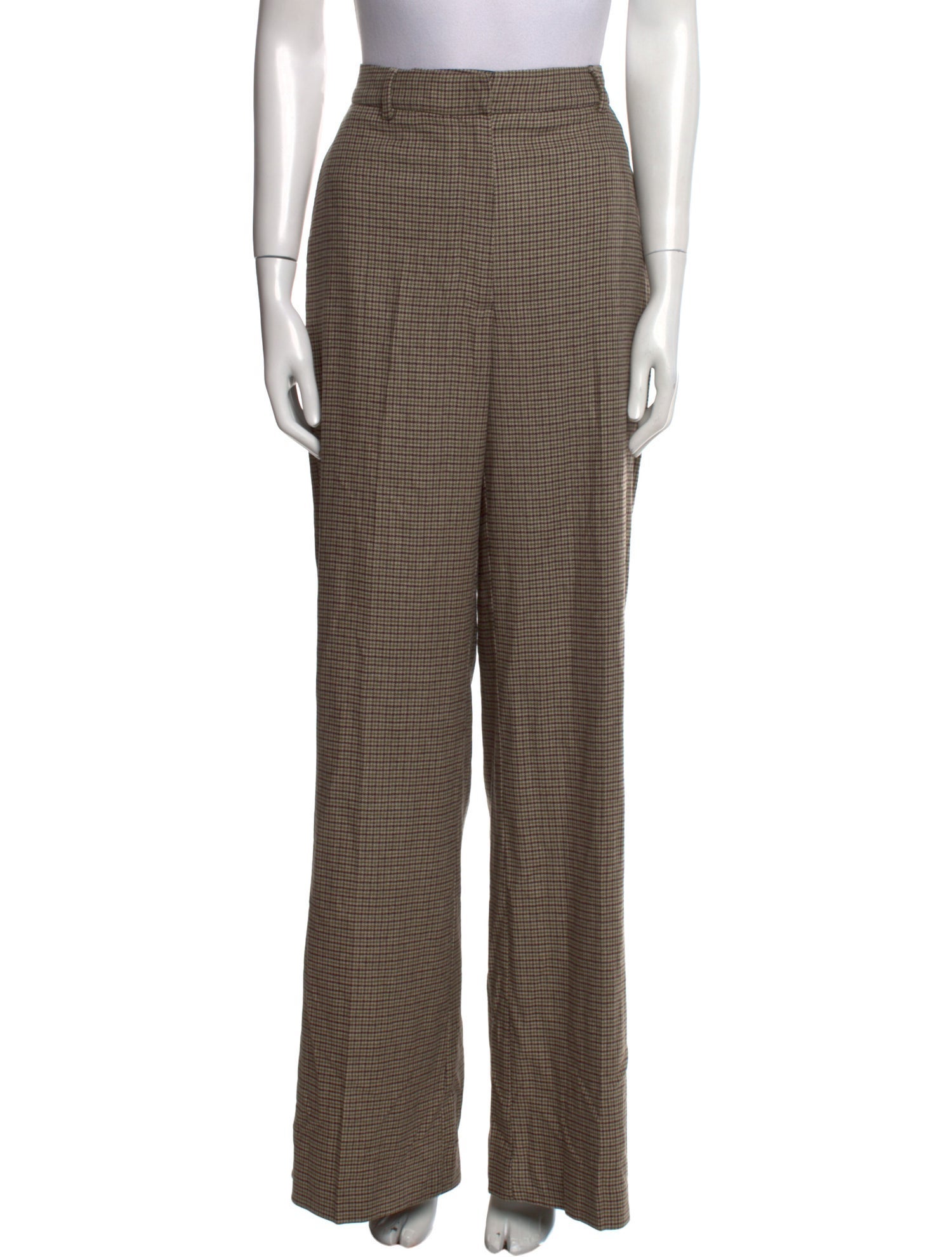 Anine Bing Plaid Print Wide Leg Pants w/ Tags