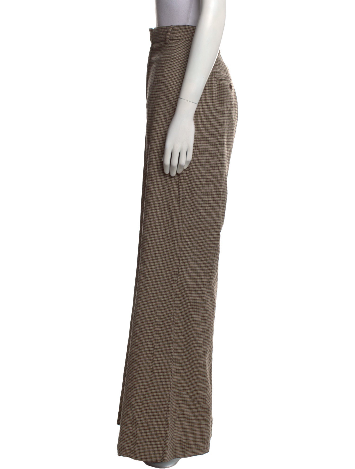 Anine Bing Plaid Print Wide Leg Pants w/ Tags